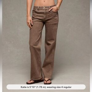 American Eagle Outfitters Brown Straight Leg Jeans